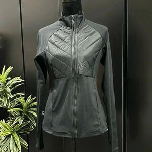 Marika Revive,Drywik finish,zip up,thumb holes,pockets,quilt puffer panel jacket